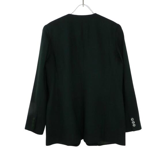 1990s Vintage Talbots Emerald Green Blazer Jacker Size 8 Medium - Picture 3 of 5